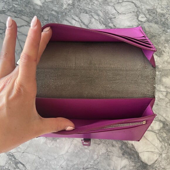 Celine Leather Multifunction Bi-fold Wallet Gray - Picture 7 of 9